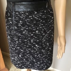 Ann Taylor skirt with faux leather waist